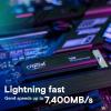 imageCrucial T500 4TB Gen4 NVMe M2 Internal Gaming SSD with Heatsink Up to 7000MBs PlayStation 5 Compatible  1mo Adobe CC All Apps CT4000T500SSD51TB