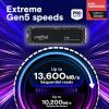 imageCrucial T705 4TB PCIe Gen5 NVMe M2 SSD  Up to 14100 MBs  Game Ready  Internal Solid State Drive PC  1mo Adobe CC  CT4000T705SSD31TB