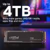 imageCrucial T705 4TB PCIe Gen5 NVMe M2 SSD  Up to 14100 MBs  Game Ready  Internal Solid State Drive PC  1mo Adobe CC  CT4000T705SSD31TB