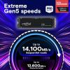 imageCrucial T705 4TB PCIe Gen5 NVMe M2 SSD  Up to 14100 MBs  Game Ready  Internal Solid State Drive PC  1mo Adobe CC  CT4000T705SSD34TB