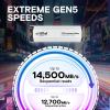 imageCrucial T705 4TB PCIe Gen5 NVMe M2 SSD  Up to 14100 MBs  Game Ready  Internal Solid State Drive PC  1mo Adobe CC  CT4000T705SSD3White 2TB