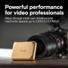imageCrucial X10 Pro 1TB Portable SSD Up to 2100MBs Read 2000MBs Write 32 USBC External Solid State Drive Durable Storage for PC ampamp Mac for Professional Creators Black  CT1000X10PROSSD902Gold