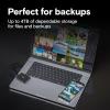 imageCrucial X9 4TB Portable SSD Up to 1050MBs USB 32 USBC External Solid State Drive Compatible with Windows Mac ampamp Android Reliable Storage for Games Files ampamp Backups Black  CT4000X9SSD9021TB