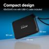 imageCrucial X9 4TB Portable SSD Up to 1050MBs USB 32 USBC External Solid State Drive Compatible with Windows Mac ampamp Android Reliable Storage for Games Files ampamp Backups Black  CT4000X9SSD9021TB