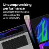 imageCrucial X9 Pro 4TB Portable SSD Up to 1050MBs Read ampamp Write 32 USBC External Solid State Drive Durable Storage for PC and Mac for Professional Creators Silver  CT4000X9PROSSD9021TB