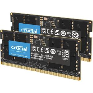 imageCrucial 64GB DDR5 RAM 5600MHz or 5200MHz or 4800MHz Laptop Memory Kit SODIMM 262Pin Compatible with 13th Gen Intel Core and AMD Ryzen 6000  CT2K32G56C46S5128GB Kit 2X64GB